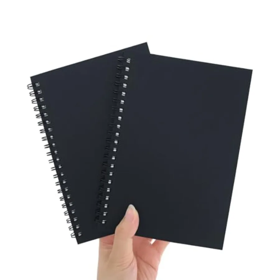 Premium 2-Pack Sketchbooks - Soft Cover, 140 Pages 70 Sheets,7.5 x 5.1 inches, 100GSM Paper, Black Spiral Notebooks Set
Premium 2-Pack Sketchbooks - Soft Cover, 140 Pages 70 Sheets,7.5 x 5.1 inches, 100GSM Paper, Black Spiral Notebooks Set