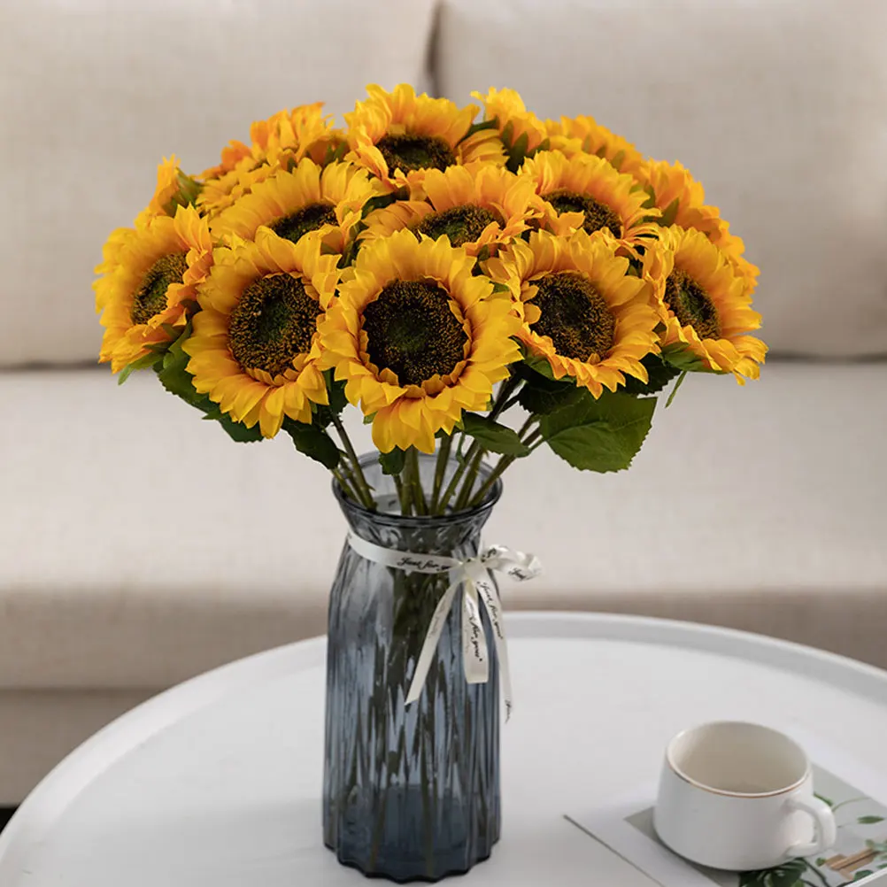 10 Pcs Artificial Sunflower Decoration Bright Color Lifelike Wedding Party Flowers Home Garden DecorSunflower Stems Floral
10 Pcs Artificial Sunflower Decoration Bright Color Lifelike Wedding Party Flowers Home Garden DecorSunflower Stems Floral