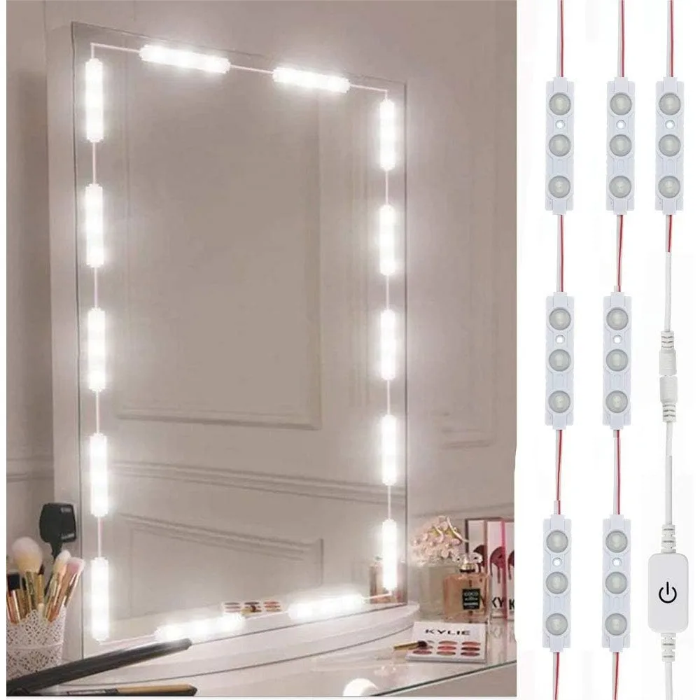 LED Vanity Mirror Lights Hollywood Style 10ft Ultra Bright White Dimmable Touch Control Light Strip for Makeup Table Bathroom Mirror
LED Vanity Mirror Lights Hollywood Style 10ft Ultra Bright White Dimmable Touch Control Light Strip for Makeup Table Bathroom Mirror