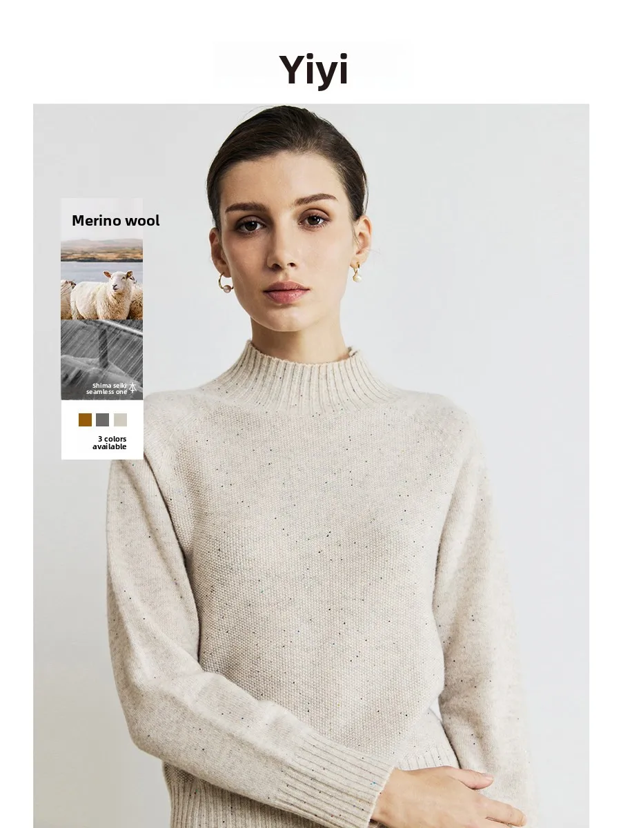 Sl All Шерстяной вязаный свитер с блестками Base Top Женский свитер Faion Commute Sle Long Sve с воротником-стойкой
Sl All Шерстяной вязаный свитер с блестками Base Top Женский свитер Faion Commute Sle Long Sve с воротником-стойкой