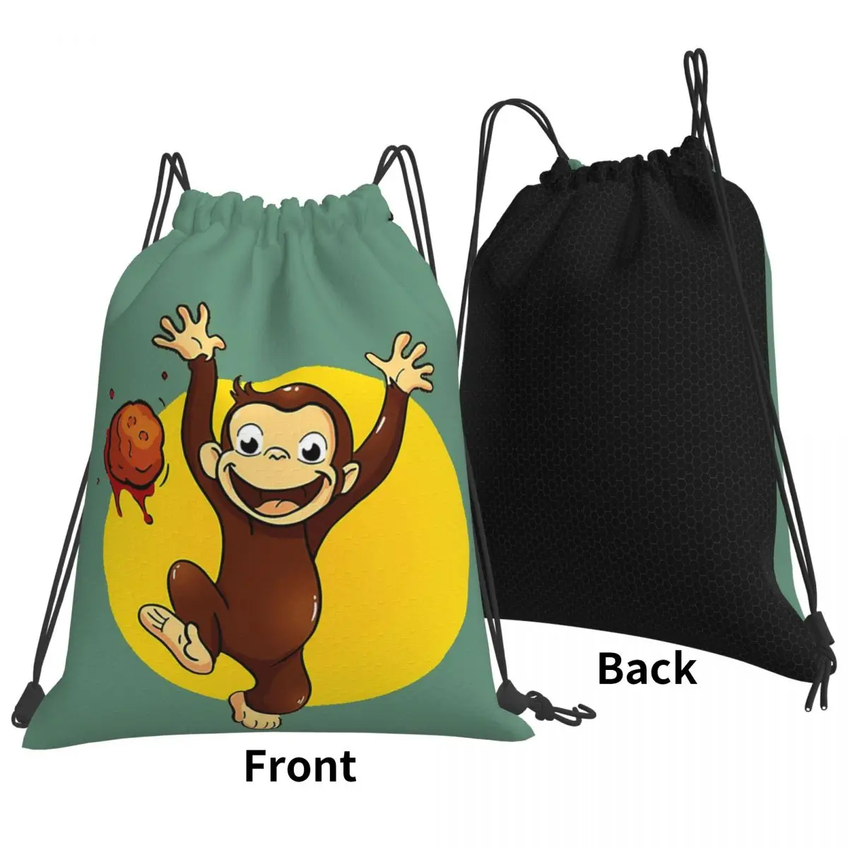 Curious George Monkey Happynes Backpacks Multi-function Drawstring Bags Sundries Bag Book Bags for Travel School
Curious George Monkey Happynes Backpacks Multi-function Drawstring Bags Sundries Bag Book Bags for Travel School