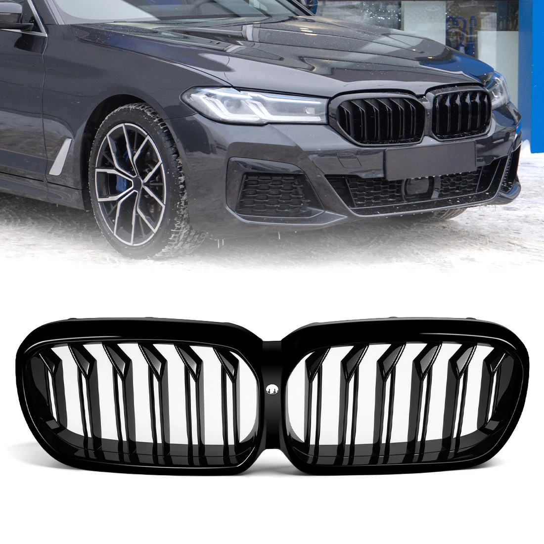 For BMW 5-Series G30/G31 2021-2023 530i 540i Front Bumper Kindey Gloss Black Racing Grille Front Center Cover Trim
For BMW 5-Series G30/G31 2021-2023 530i 540i Front Bumper Kindey Gloss Black Racing Grille Front Center Cover Trim
