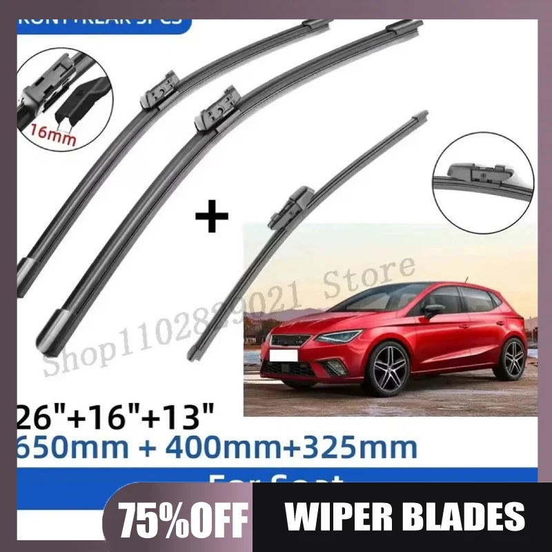 Suitable for Seat Ibiza 6F2017-2024 26+16+13 wipers
Suitable for Seat Ibiza 6F2017-2024 26+16+13 wipers