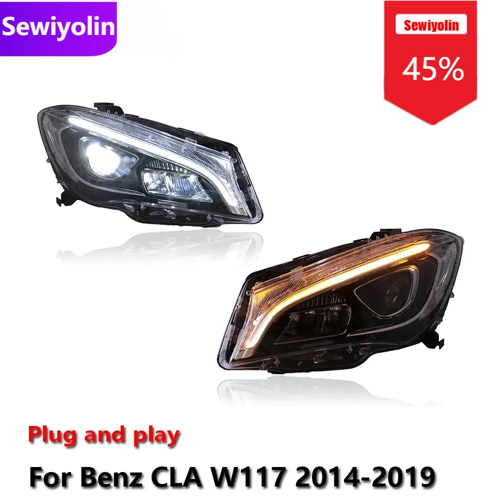 Sewiyolin Car DRL LED Headlight Assemblies For Benz CLA W117 2014-2019 Fog DRL Brake Turn Signal Lamp Plug And Play
Sewiyolin Car DRL LED Headlight Assemblies For Benz CLA W117 2014-2019 Fog DRL Brake Turn Signal Lamp Plug And Play