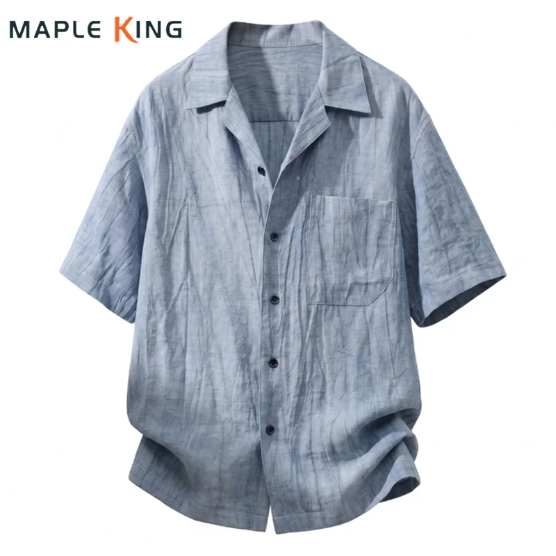 Linen Distressed Texture Designer Man Cuban Shirts High Quality Summer Elegant Blue Camisas Havaianas Vacation Shirt Streetwear
Linen Distressed Texture Designer Man Cuban Shirts High Quality Summer Elegant Blue Camisas Havaianas Vacation Shirt Streetwear