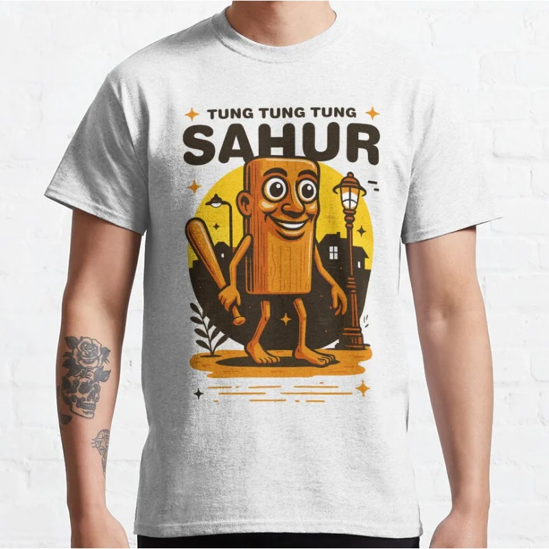 Tung Tung Tung Sahr Italian brainrot funny meme T-shirt for men large size adult tops S-6xl mens clothing
Tung Tung Tung Sahr Italian brainrot funny meme T-shirt for men large size adult tops S-6xl mens clothing