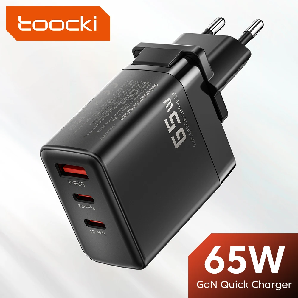 Зарядное устройство Toocki с 3 портами USB Type-C и поддержкой быстрой зарядки, 65 Вт
Зарядное устройство Toocki с 3 портами USB Type-C и поддержкой быстрой зарядки, 65 Вт