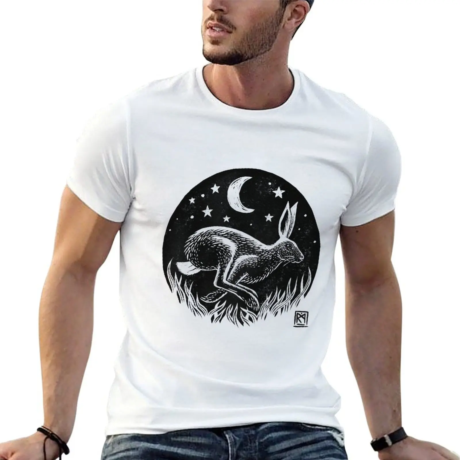 Hare by Moonlight T-Shirt man t shirts cotton cotton t shirt pack man graphic t shirt T-shirt
Hare by Moonlight T-Shirt man t shirts cotton cotton t shirt pack man graphic t shirt T-shirt