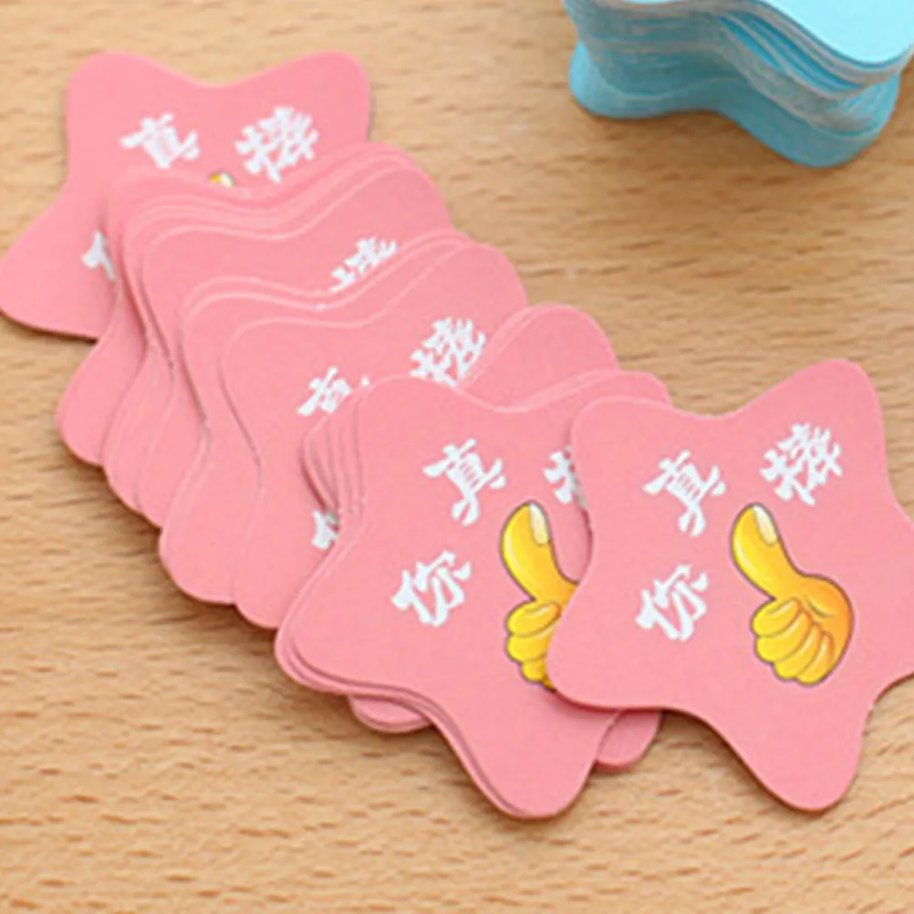 100Pcs Praise Cards Pentagram Shape Good Cards Children Education Assistant Classroom Art Craft Boost Scorecard
100Pcs Praise Cards Pentagram Shape Good Cards Children Education Assistant Classroom Art Craft Boost Scorecard