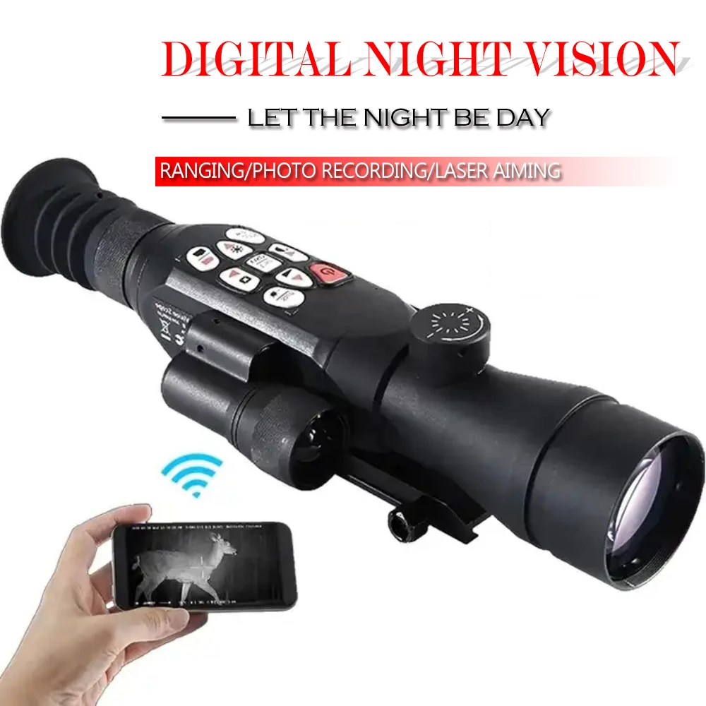 Профессиональный 1080P HD цифровой Wi-Fi монокулярный телескоп, тахометр 280 м, инфракрасный прицел ночного видения, прицел для охоты на дикую природу
Профессиональный 1080P HD цифровой Wi-Fi монокулярный телескоп, тахометр 280 м, инфракрасный прицел ночного видения, прицел для охоты на дикую природу