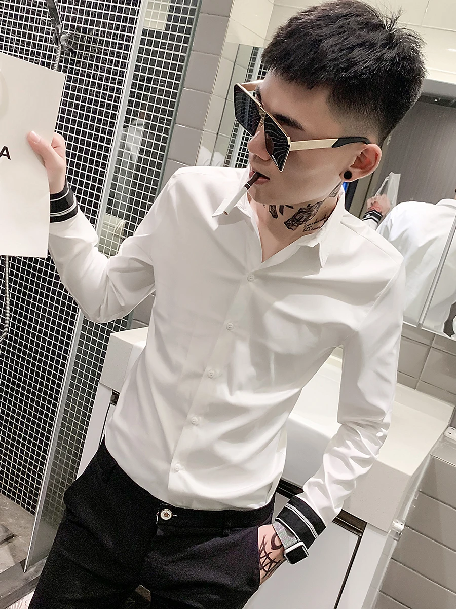 2022 New Autumn Men Fashion Brand Slim Fit Long Sleeve Design Shirt Male Chic Blouses White Shirt Handsome Clothes shirts W92
2022 New Autumn Men Fashion Brand Slim Fit Long Sleeve Design Shirt Male Chic Blouses White Shirt Handsome Clothes shirts W92