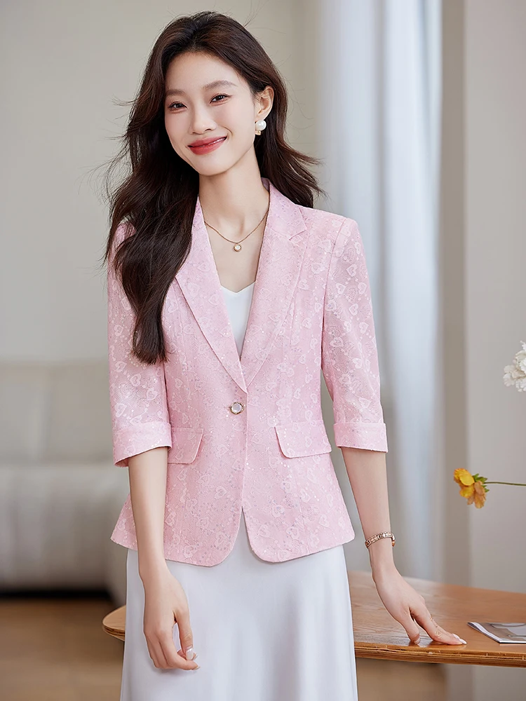 Розовый кружевной ортокостюм Jaet, женская весна-лето, новинка Sle Ele Seven Sve ort Size Fem Верхняя одежда Faion Busin
Розовый кружевной ортокостюм Jaet, женская весна-лето, новинка Sle Ele Seven Sve ort Size Fem Верхняя одежда Faion Busin