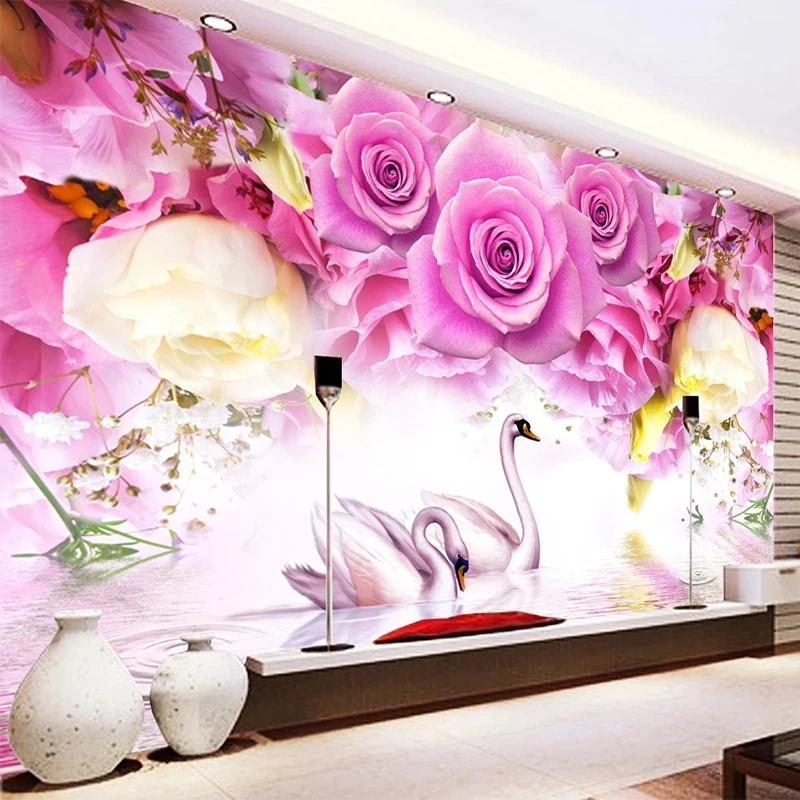 Customized Photo Wallpaper Modern Purple Rose Swan Fashion 3D Mural pink flowers Living room TV background bedroom restaurant 8d
Customized Photo Wallpaper Modern Purple Rose Swan Fashion 3D Mural pink flowers Living room TV background bedroom restaurant 8d