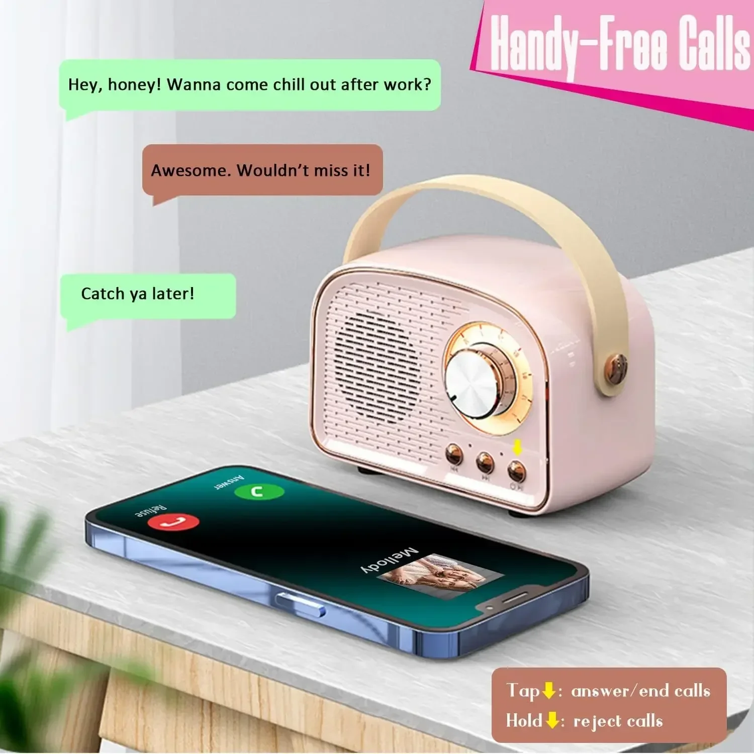 Retro Bluetooth Speaker Cute Mini Speaker Portable Wireless Speaker for Home Outdoor Travel Vintage Decor, Gifts For Girls
Retro Bluetooth Speaker Cute Mini Speaker Portable Wireless Speaker for Home Outdoor Travel Vintage Decor, Gifts For Girls