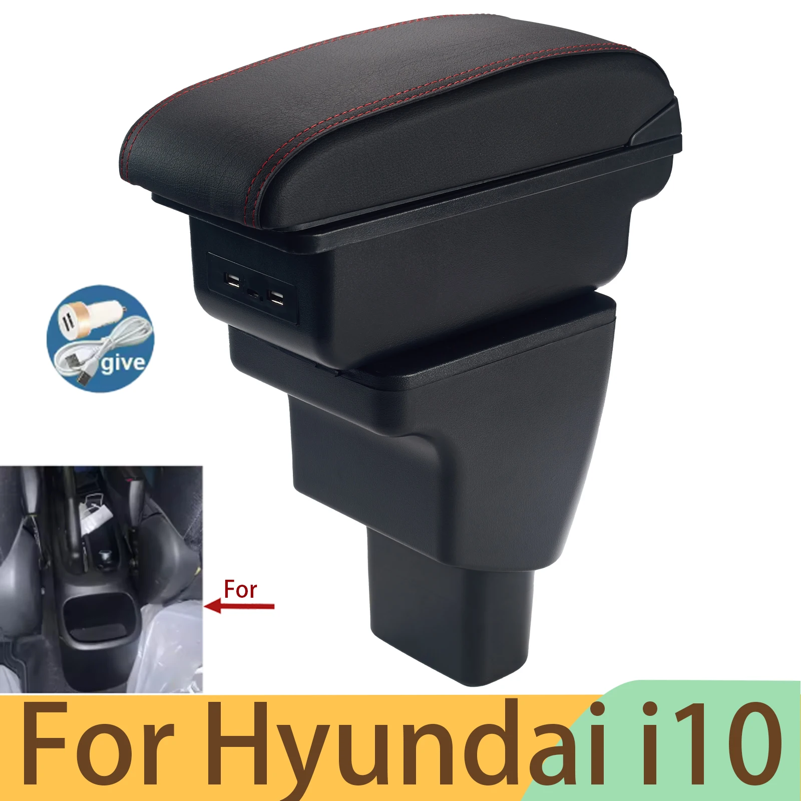 Для Hyundai I10 Подлокотник Для Hyundai I10 Автомобильный подлокотник Детали интерьера Детали для модернизации Ящик для хранения автомобильных аксессуаров USB
Для Hyundai I10 Подлокотник Для Hyundai I10 Автомобильный подлокотник Детали интерьера Детали для модернизации Ящик для хранения автомобильных аксессуаров USB