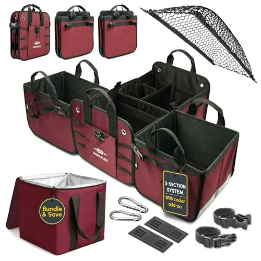 5-Section Trunk Organizer for SUV Truck Sedan Van Modular Extra Large Cargo Storage Bin with Dividers Detachable Collapsible Au
5-Section Trunk Organizer for SUV Truck Sedan Van Modular Extra Large Cargo Storage Bin with Dividers Detachable Collapsible Au
