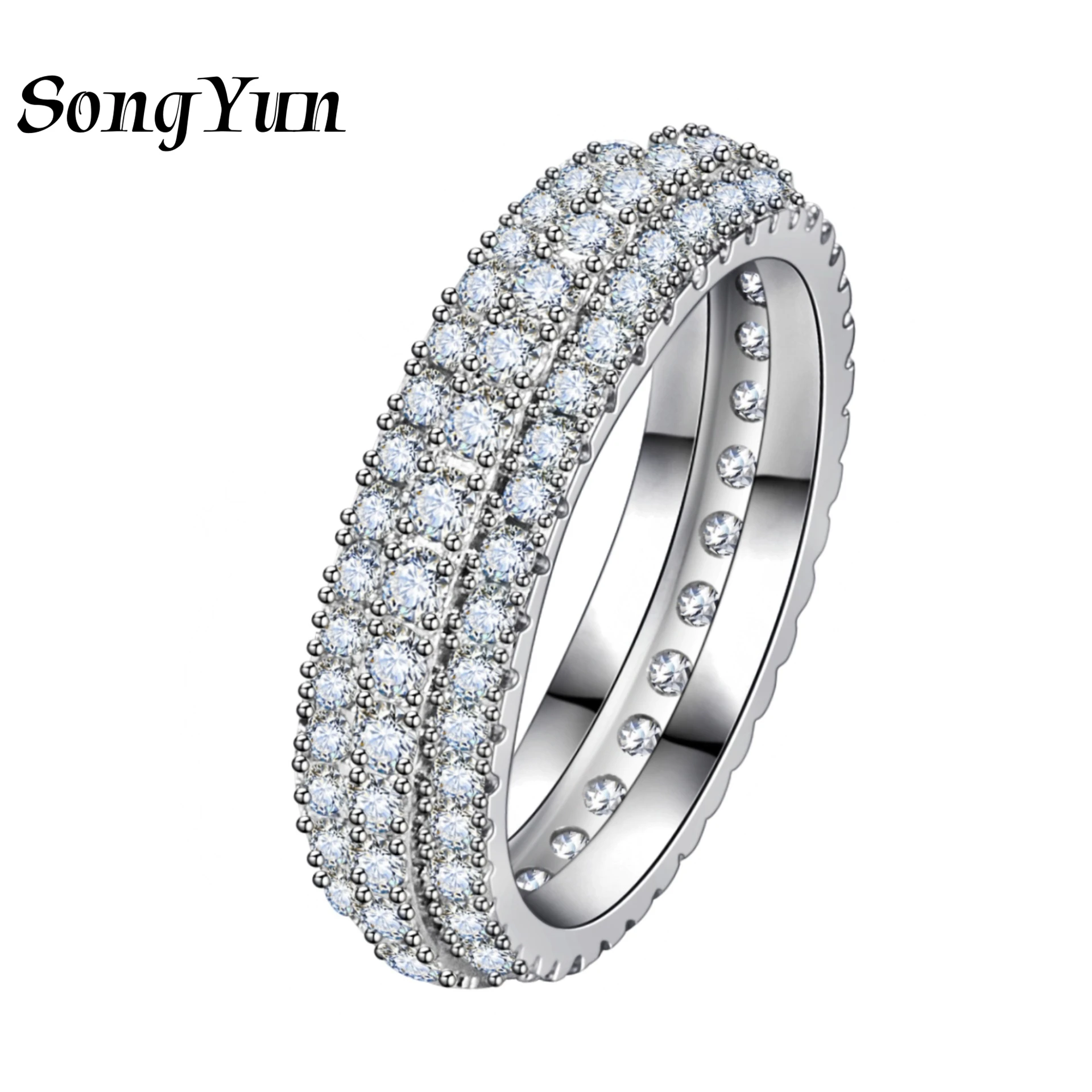 SY Luxury Jewelry 925 Silver Three Rows Of Micro Drill Drill With Inlay Zircon Ring
SY Luxury Jewelry 925 Silver Three Rows Of Micro Drill Drill With Inlay Zircon Ring