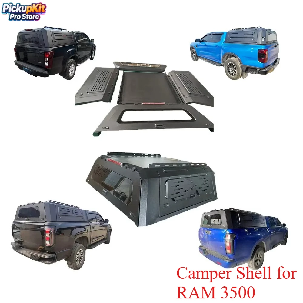 Heavy-Duty Manganese Steel Camper Shell for RAM 3500 4x4 Crew Cab 8ft Bed Lockable Hard Top with Roof Rails
Heavy-Duty Manganese Steel Camper Shell for RAM 3500 4x4 Crew Cab 8ft Bed Lockable Hard Top with Roof Rails