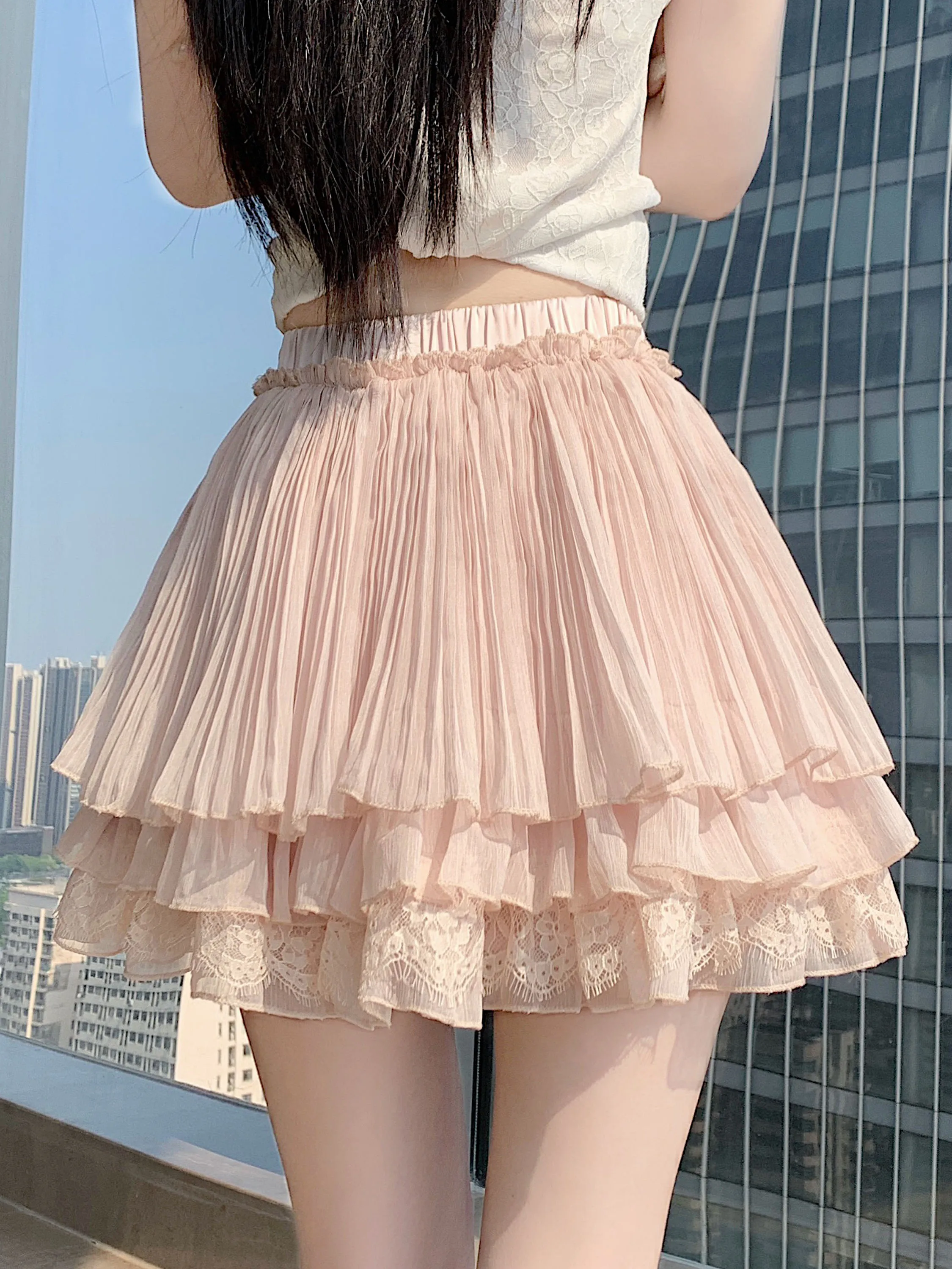 Women's Cake Skirt Short Puffy Bouncy Summer New Style Slimming Anti-exposure Splice Elastic Waist A-line Skirt
Women's Cake Skirt Short Puffy Bouncy Summer New Style Slimming Anti-exposure Splice Elastic Waist A-line Skirt