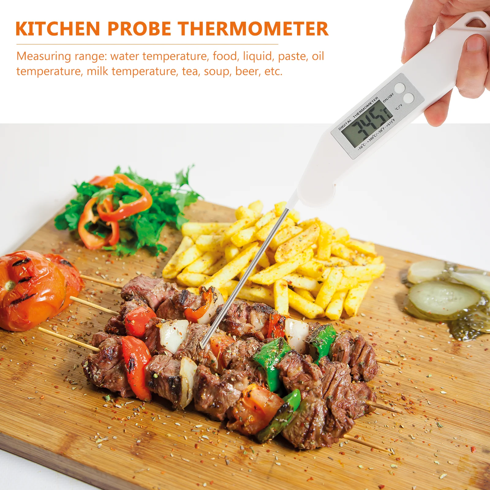 Digital Thermometer Electronic Cooking Kitchen White BBQ Instant Read Waterproof Meat Folding Probe Temperature Meter Stainless
Digital Thermometer Electronic Cooking Kitchen White BBQ Instant Read Waterproof Meat Folding Probe Temperature Meter Stainless