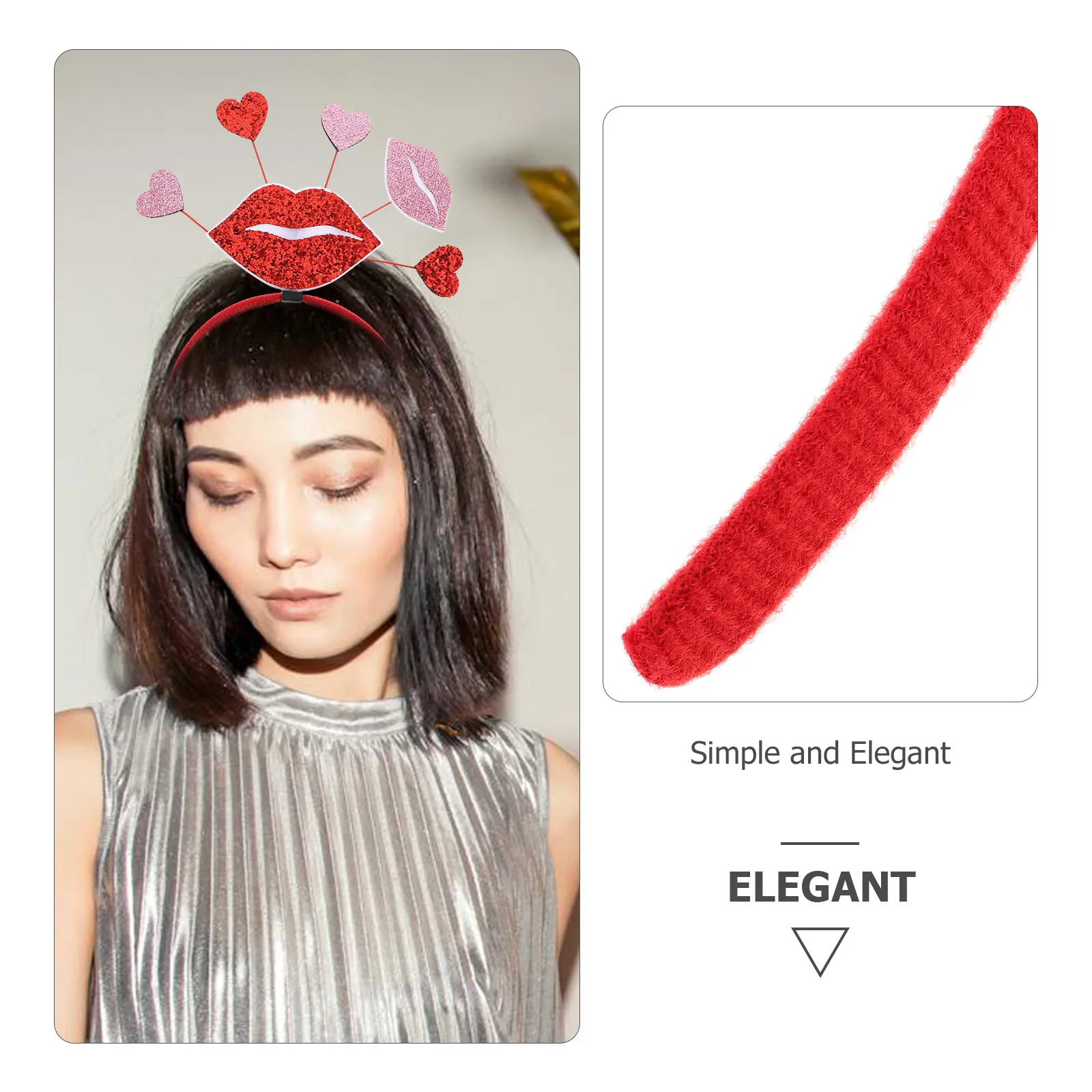 2pcs Heart Shaped Headb s Valentine Wedding Glitter Hair Accessories Women Fashion Comfortable Photoshoot Party Dress Up
2pcs Heart Shaped Headb s Valentine Wedding Glitter Hair Accessories Women Fashion Comfortable Photoshoot Party Dress Up