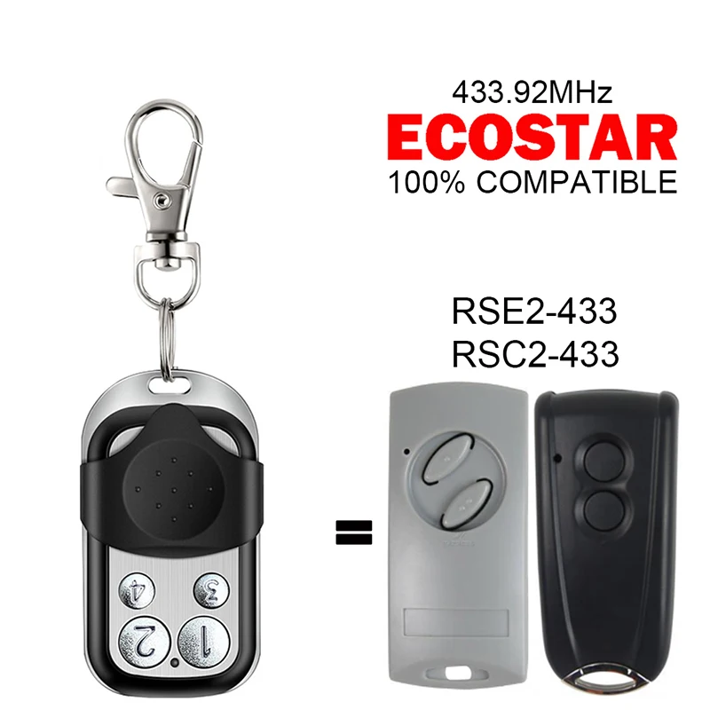 ECOSTAR RSE2 RSC2 433 Пульт дистанционного управления для открывания гаражных ворот 433,92МГц HORMANN ECOSTAR RSE2 RSC2 Сменный пульт дистанционного управления
ECOSTAR RSE2 RSC2 433 Пульт дистанционного управления для открывания гаражных ворот 433,92МГц HORMANN ECOSTAR RSE2 RSC2 Сменный пульт дистанционного управления