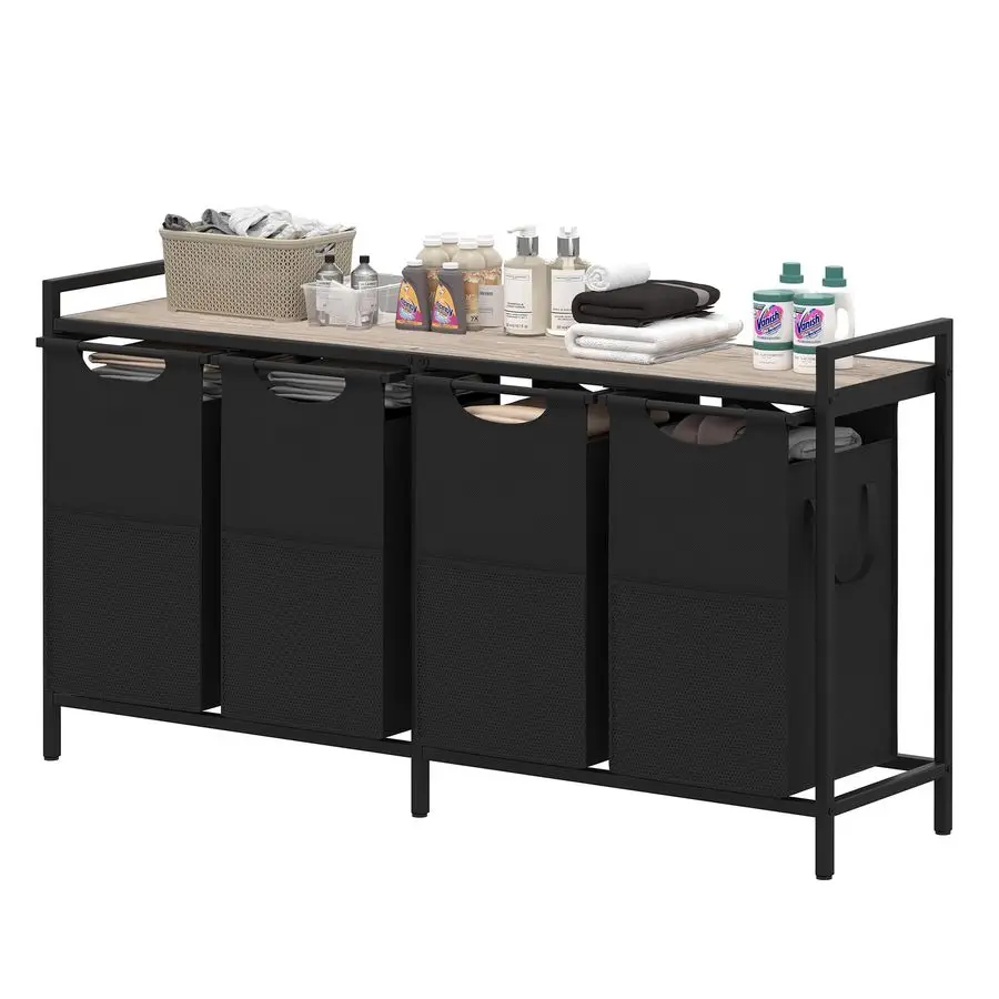 Корзины для белья, корзина для белья 4 х 12,5 галлона с большим настольным сортировщиком для организации прачечной, стирки в ванной и общежитии
Корзины для белья, корзина для белья 4 х 12,5 галлона с большим настольным сортировщиком для организации прачечной, стирки в ванной и общежитии