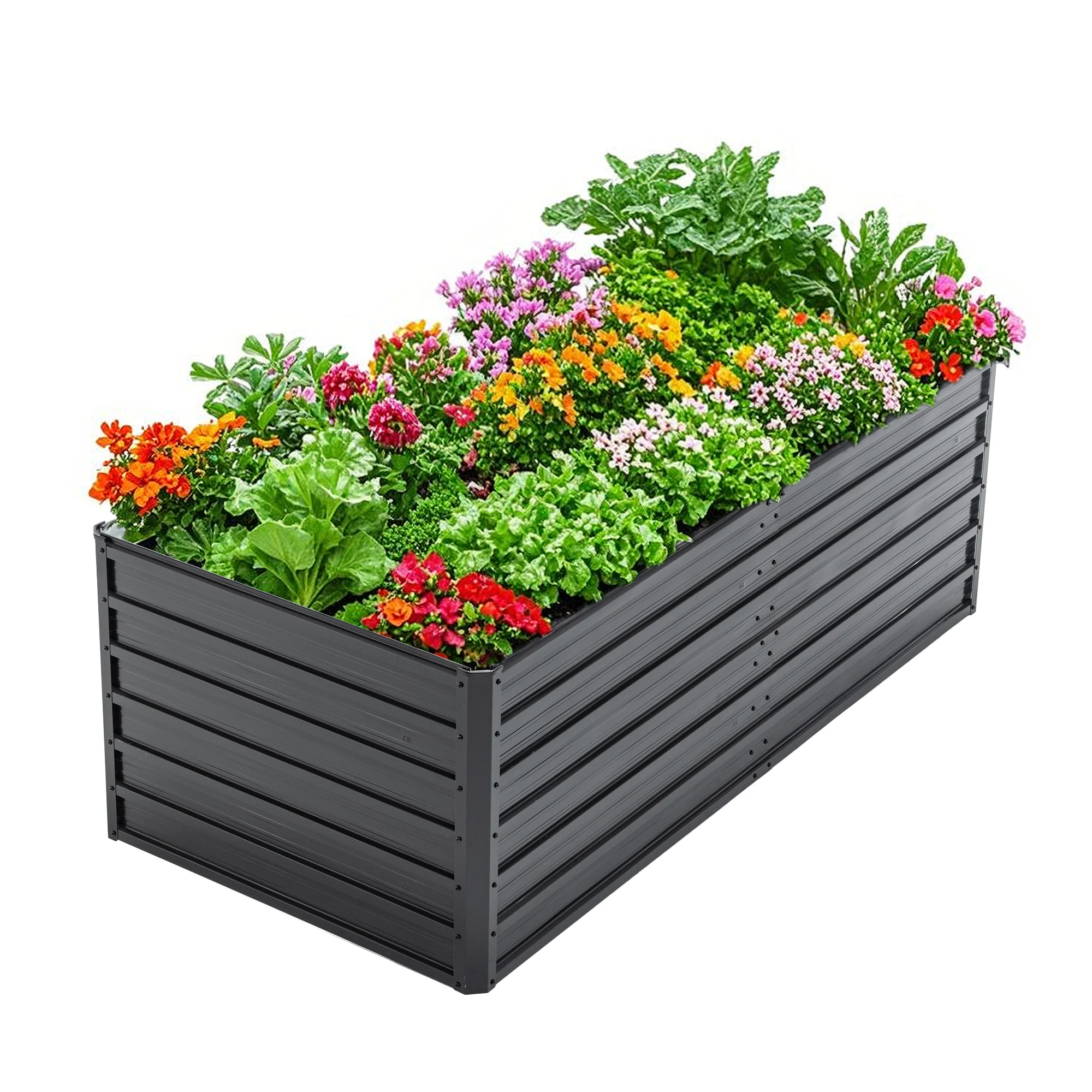 6x3x2 FT Outdoor Metal Raised Garden Bed Reinforced Galvanized Rustproof Steel Planter Boxes for Vegetables & Growing Flowers
6x3x2 FT Outdoor Metal Raised Garden Bed Reinforced Galvanized Rustproof Steel Planter Boxes for Vegetables & Growing Flowers