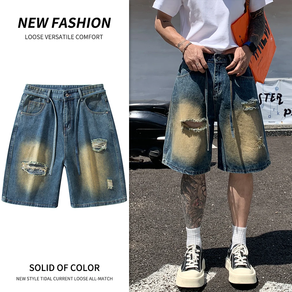 Men's Denim Shorts Jorts American Vintage Loose Streetwear Washed Summer Casual Brand New 2025 Trendy
Men's Denim Shorts Jorts American Vintage Loose Streetwear Washed Summer Casual Brand New 2025 Trendy