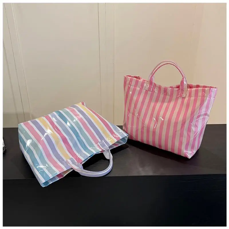 Striped Large Capacity Tote Bag Lightweight Portable Commute Travel Shoulder Handbag
Striped Large Capacity Tote Bag Lightweight Portable Commute Travel Shoulder Handbag