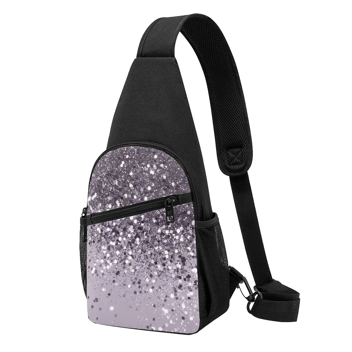 Sparkling Lavender Lady Glitter Chest Bag Men Sling Crossbody Backpack Chest Bag Travel Hiking Daypack Shoulder Bag
Sparkling Lavender Lady Glitter Chest Bag Men Sling Crossbody Backpack Chest Bag Travel Hiking Daypack Shoulder Bag