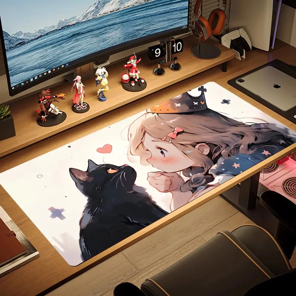 Princess and the Black Cat mouse Mouse Pad laptop keyboard Large XL Gaming Rubber Lock Desk Mat flash-sale Computer Gamer office
Princess and the Black Cat mouse Mouse Pad laptop keyboard Large XL Gaming Rubber Lock Desk Mat flash-sale Computer Gamer office