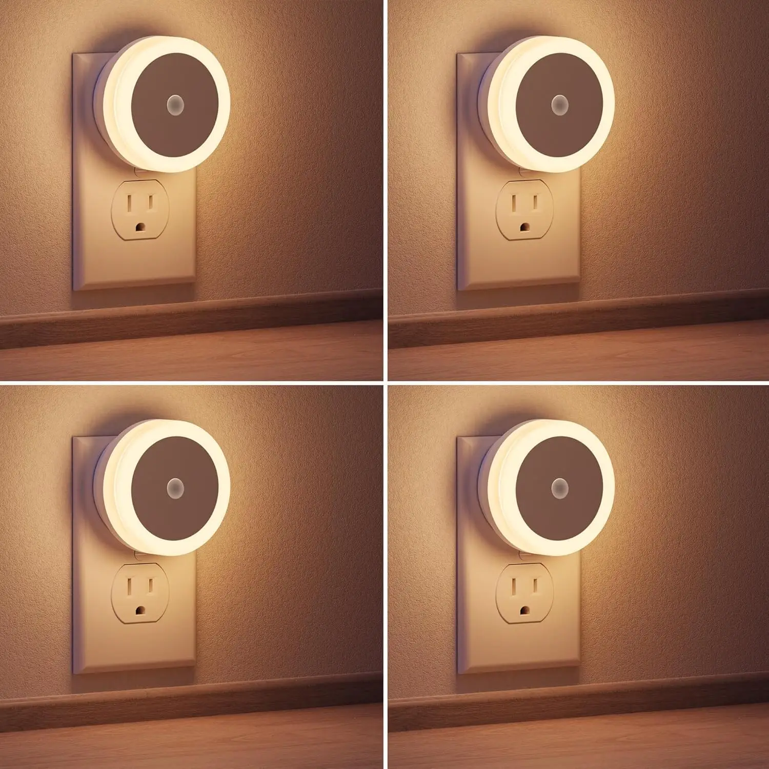 Plug-in LED Night Lights for Kids Room, Auto Dusk to Dawn, Warm White 3000K, 4 Pack
Plug-in LED Night Lights for Kids Room, Auto Dusk to Dawn, Warm White 3000K, 4 Pack