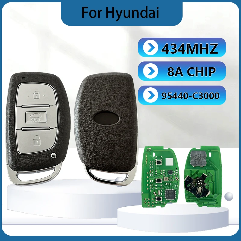 CN020223 Aftermarket 3 Buttons Smart Key 95440-C3000 FCC CQOFD00120 8A Chip 434MHz Keyless Go For Hyundai Sonata 2015-2018
CN020223 Aftermarket 3 Buttons Smart Key 95440-C3000 FCC CQOFD00120 8A Chip 434MHz Keyless Go For Hyundai Sonata 2015-2018
