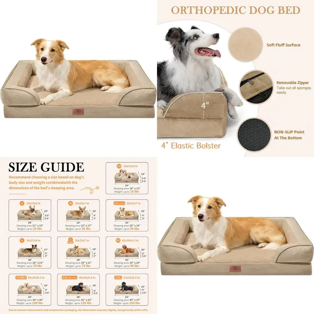 Большая ортопедическая лежанка для собак, 35x22, водонепроницаемая поддерживающая пена Egg Crate, съемная подушка-валик, моющийся чехол и нескользящее основание, светло-серый
Большая ортопедическая лежанка для собак, 35x22, водонепроницаемая поддерживающая пена Egg Crate, съемная подушка-валик, моющийся чехол и нескользящее основание, светло-серый