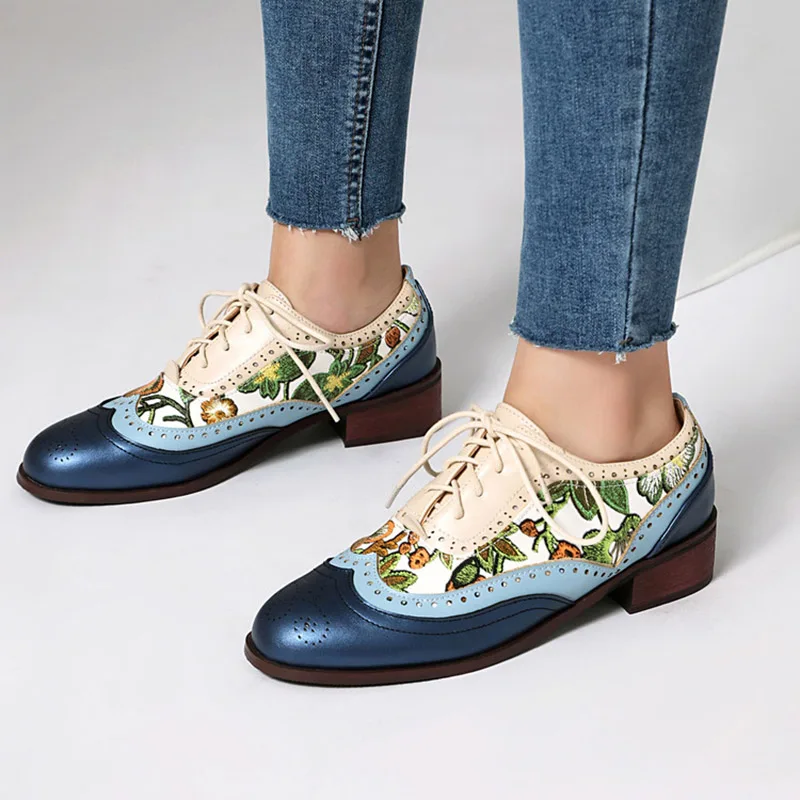 Phoentin Women's Flower Print Loafers round Toe Low Heel Lace-Up plus Size 43 Comfortable Ladies Shoes FT4120
Phoentin Women's Flower Print Loafers round Toe Low Heel Lace-Up plus Size 43 Comfortable Ladies Shoes FT4120