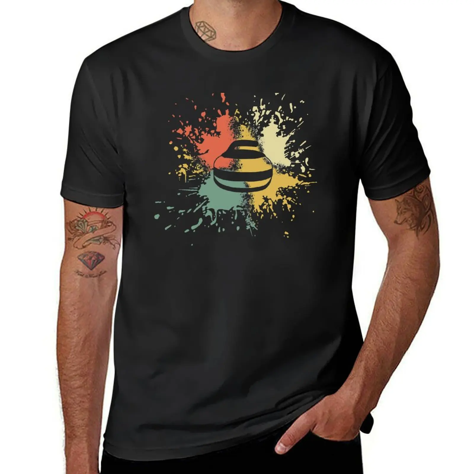 CURLING INK SPLASH T-Shirt cotton man t-shirts plus sizes tops t shirt for men
CURLING INK SPLASH T-Shirt cotton man t-shirts plus sizes tops t shirt for men
