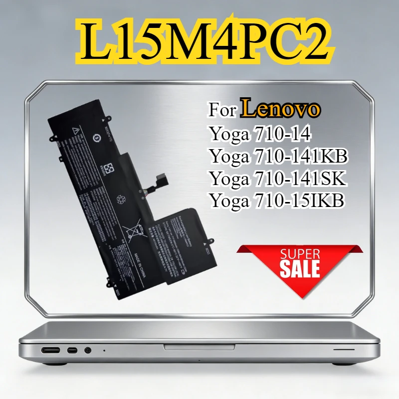 New L15L4PC2 L15M4PC2 Laptop Battery For Lenovo YOGA 710-14IKB,710-14ISK,710-15ISK,710-15IKB,710-15IFI 5B10K90778,5B10K90802
New L15L4PC2 L15M4PC2 Laptop Battery For Lenovo YOGA 710-14IKB,710-14ISK,710-15ISK,710-15IKB,710-15IFI 5B10K90778,5B10K90802