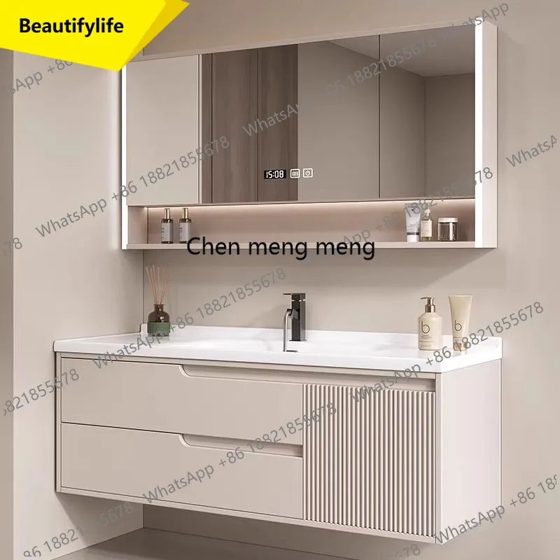 A17 Lamp Modern Bathroom Cabinet Integrated Storage Solid Wood Bathroom Cabinet Closet Mirror Meuble Salle De Bain Furniture
A17 Lamp Modern Bathroom Cabinet Integrated Storage Solid Wood Bathroom Cabinet Closet Mirror Meuble Salle De Bain Furniture