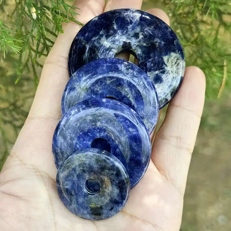 Donut Ring Blue Sodalite DIY Loose Beads,30/40/50mm Natural Stone Bead for Pendant Charms Necklace Bracelet Jewelry Making 1 Pcs
Donut Ring Blue Sodalite DIY Loose Beads,30/40/50mm Natural Stone Bead for Pendant Charms Necklace Bracelet Jewelry Making 1 Pcs