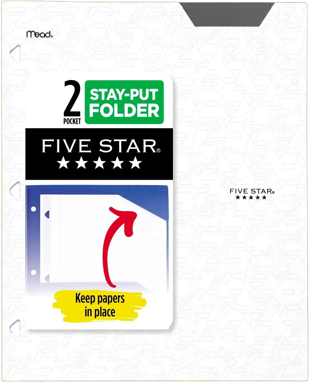 2-Pocket Plastic Folder with Stay-Put Tabs, Fits 3-Ring Binder, Holds Letter-Size Paper, White
2-Pocket Plastic Folder with Stay-Put Tabs, Fits 3-Ring Binder, Holds Letter-Size Paper, White