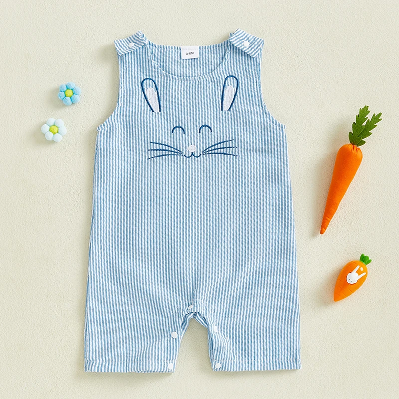 Newborn Baby Boy Easter Outfit Rabbit Tank Romper Striped Sleeveless Jumpsuit 1Piece Summer Outfit
Newborn Baby Boy Easter Outfit Rabbit Tank Romper Striped Sleeveless Jumpsuit 1Piece Summer Outfit