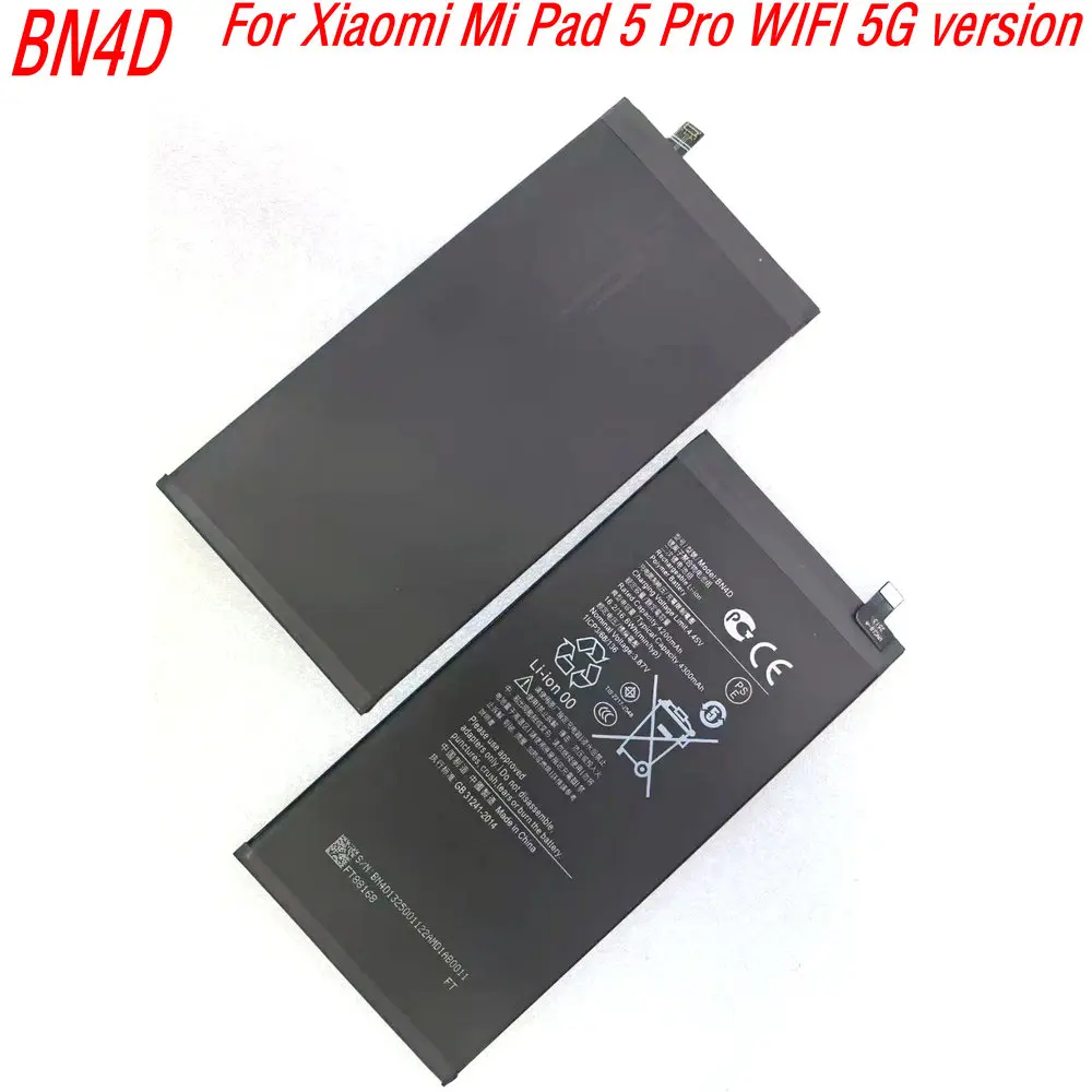 3.87V New BN4D High Qulity Replacement Battery For Xiaomi Mi Pad 5 Pro Wifi 5G version 1ICP3/68/136
3.87V New BN4D High Qulity Replacement Battery For Xiaomi Mi Pad 5 Pro Wifi 5G version 1ICP3/68/136