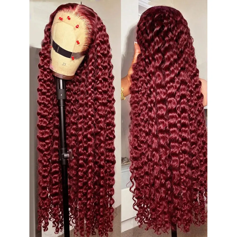 13x4 HD Burgundy 99J Lace Frontal Wig 250% Density Pre Plucked Red Colored Deep Curly Human Hair Wig for Women
13x4 HD Burgundy 99J Lace Frontal Wig 250% Density Pre Plucked Red Colored Deep Curly Human Hair Wig for Women