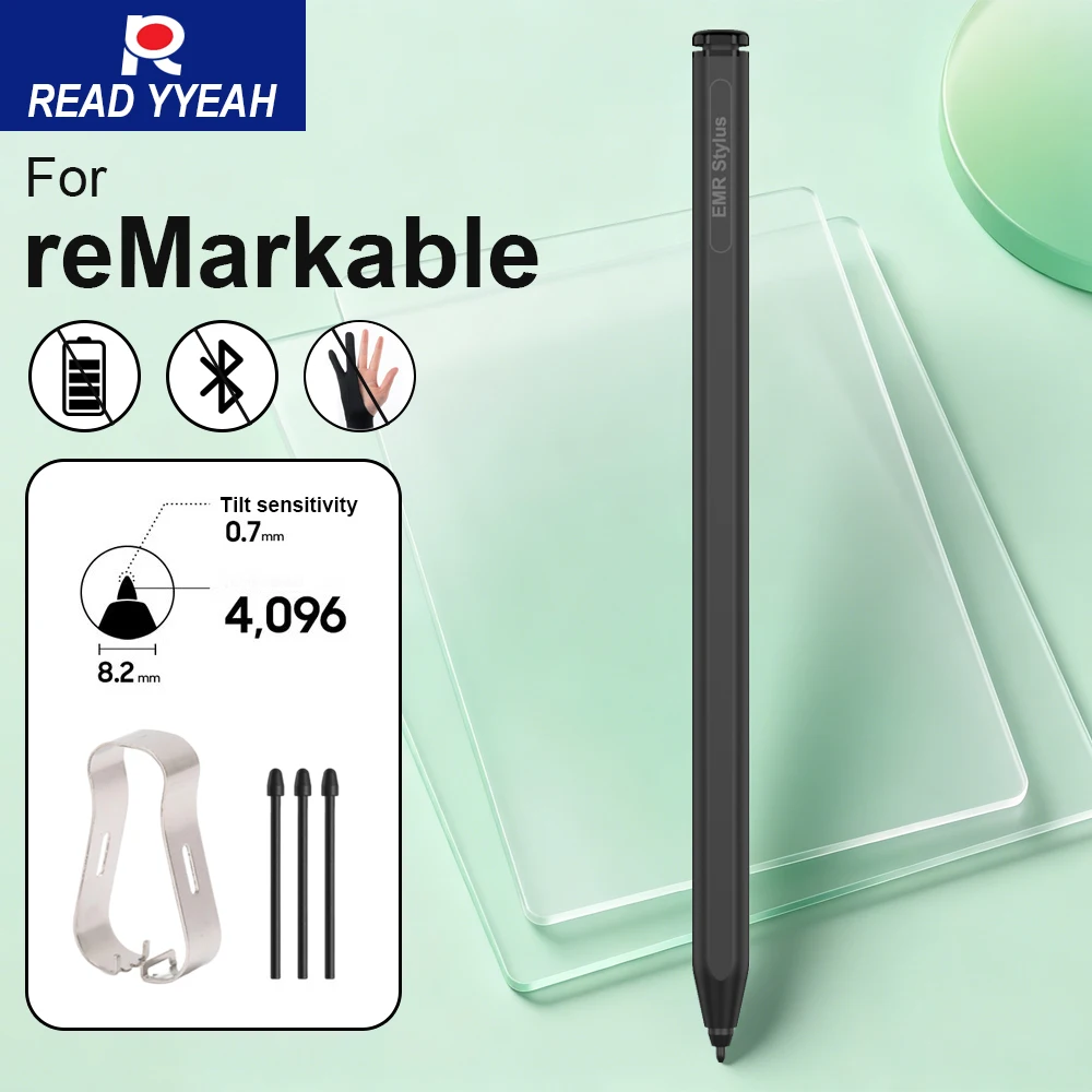 High Sensitivity EMR Stylus for reMarkable 2 Palm Rejection No Battery Pen with 3 Replacement Tips & Pen Holder for reMarkable 2
High Sensitivity EMR Stylus for reMarkable 2 Palm Rejection No Battery Pen with 3 Replacement Tips & Pen Holder for reMarkable 2