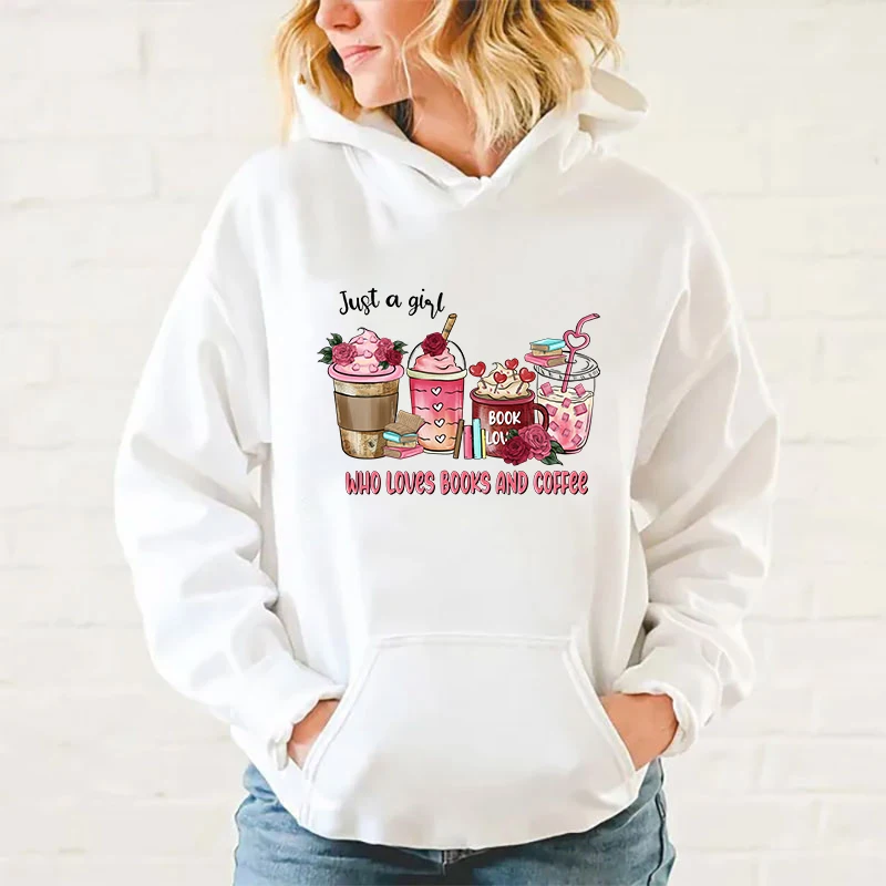 Valentine'S Day Just A Girl Who Loves Books And Coffee Letter Print Fleece Long Sleeves Hoodie Women'S Crew Neck Pullover Tops
Valentine'S Day Just A Girl Who Loves Books And Coffee Letter Print Fleece Long Sleeves Hoodie Women'S Crew Neck Pullover Tops