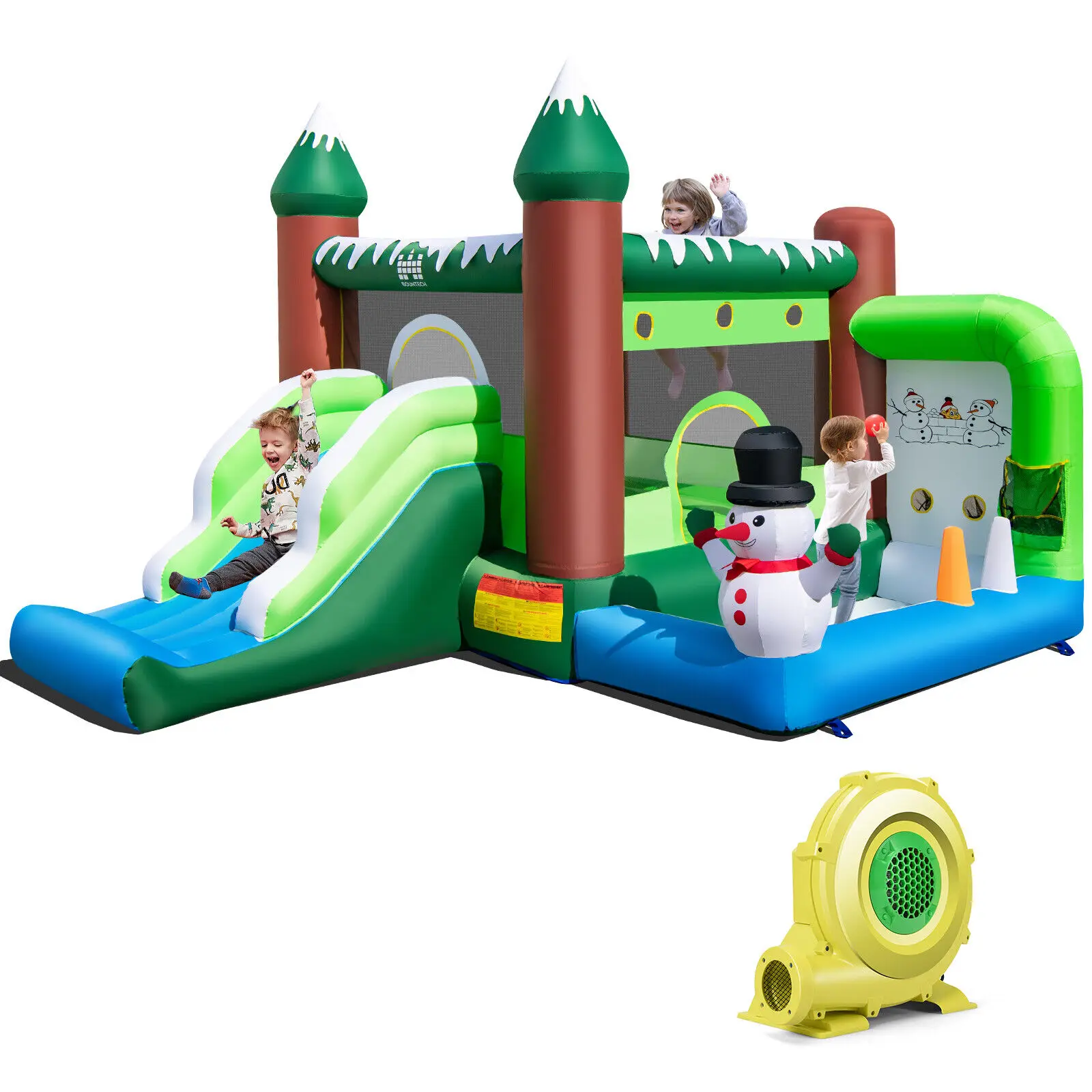 Costway 6-in-1 Winter Themed Snowman Inflatable Castle kids Jumping House w/ 735W Blower
Costway 6-in-1 Winter Themed Snowman Inflatable Castle kids Jumping House w/ 735W Blower