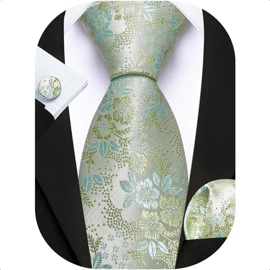 Barry.Wang Men Tie Set Floral Paisley Silk Necktie Pocket Square Cufflinks Formal Wedding Party Business
Barry.Wang Men Tie Set Floral Paisley Silk Necktie Pocket Square Cufflinks Formal Wedding Party Business