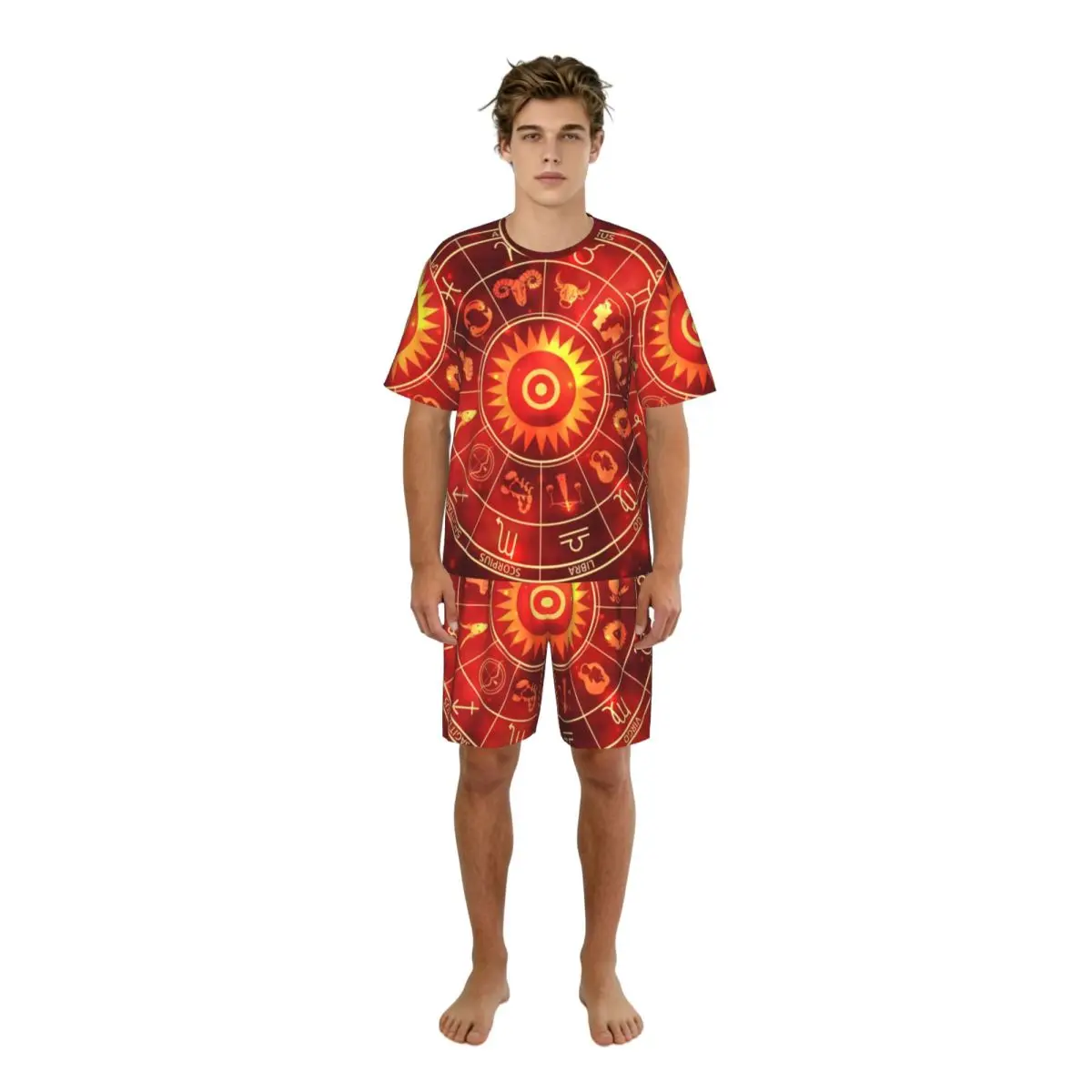 Wheel Of The Signs Of The Zodiac Horoscope Men Pajama Set Short Sleeve Breathable Loungewear Nightwear Home Wear Suit
Wheel Of The Signs Of The Zodiac Horoscope Men Pajama Set Short Sleeve Breathable Loungewear Nightwear Home Wear Suit