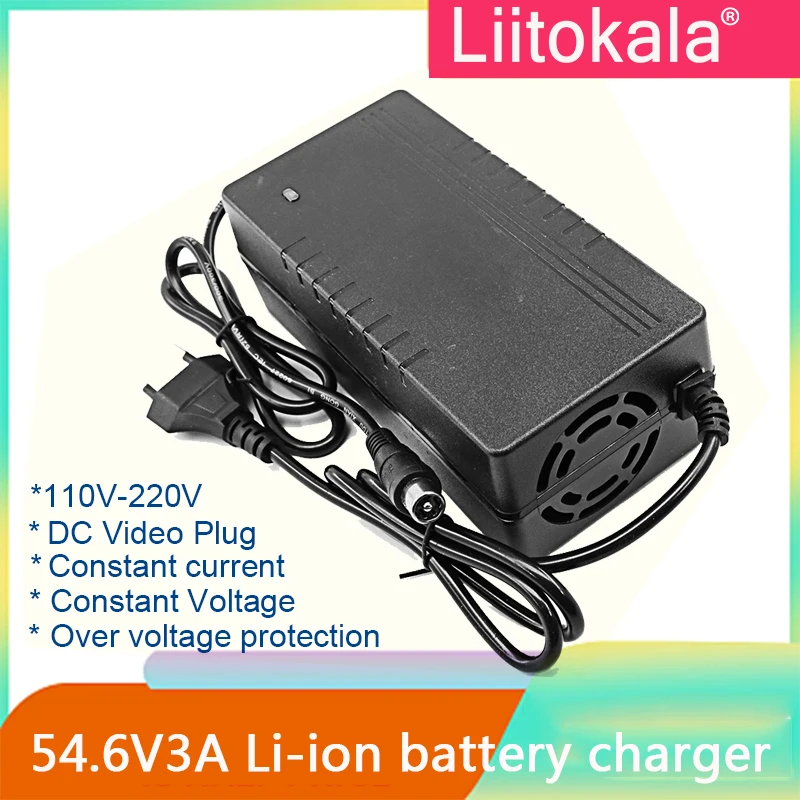 LiitoKala 13S 54.6V 3A Battery Charger For 48V Li-ion Battery Electric Bike lithium Battery Charger High Quality Strong Heat
LiitoKala 13S 54.6V 3A Battery Charger For 48V Li-ion Battery Electric Bike lithium Battery Charger High Quality Strong Heat